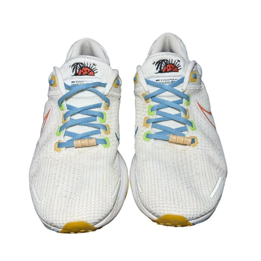 Nike zoom x invincible White Sneakers with Multicolor Accents size 10